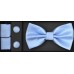 Set papion, batista si butoni bleu 